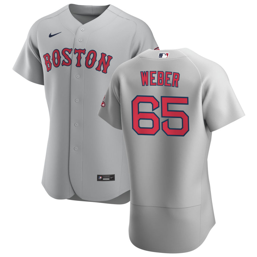 Cheap Boston Red Sox 65 Ryan Weber Men Nike Gray Road 2020 Authentic Team MLB Jersey